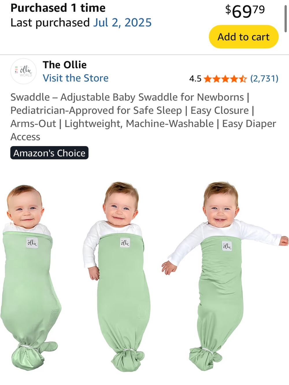 Ollie Baby Swaddle
